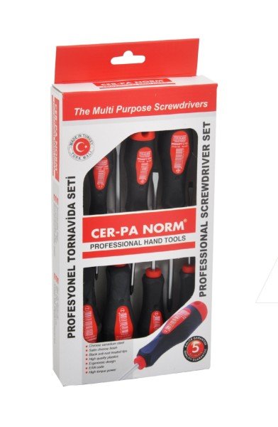 Cerpa Norm 6 Parça Prosoft Düz Yıldız PZ Tornavida Takımı 1008 22 8036
