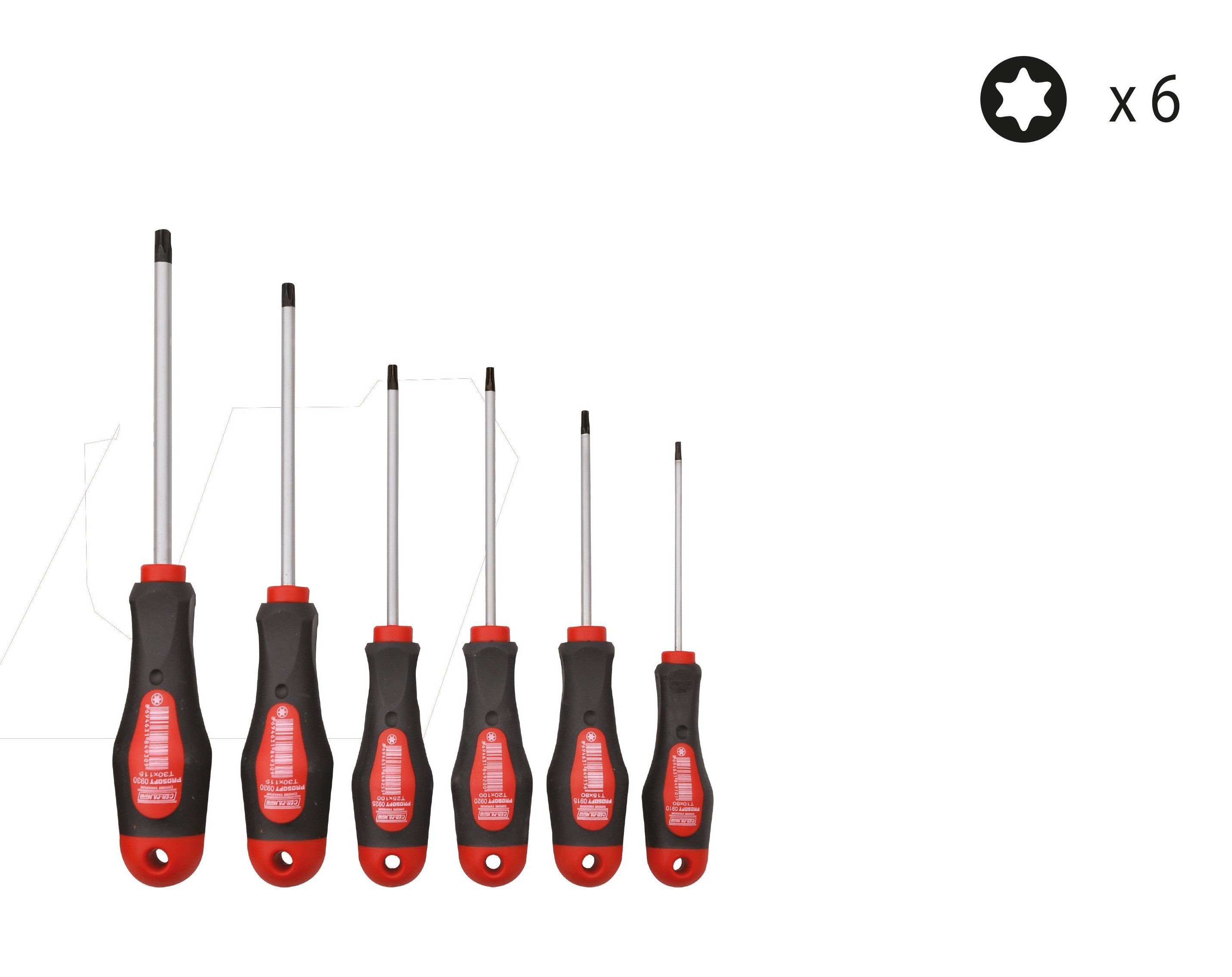 Cerpa Norm 6 Parça Prosoft Torx Tornavida Takımı 1008 22 8046