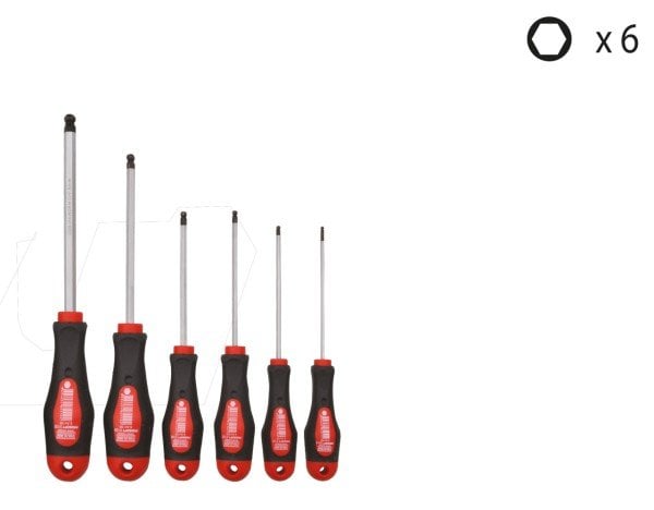 Cerpa Norm 6 Parça Prosoft Ballpoint Allen Tornavida Takımı 1008 22 8580