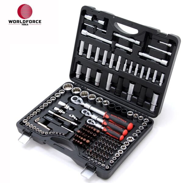 Lokma Takımı 156 Parça S-Ultra 1/4''-3/8''-1/2'' Uzatmalı Cırcır