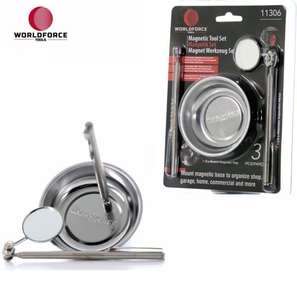Manyetik Set 3\'lü (Tepsi + Çubuk + Ayna)