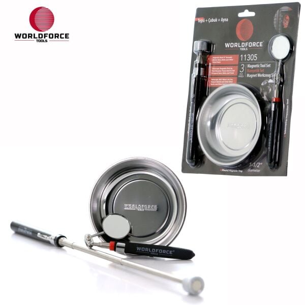 Manyetik Set 3\'lü (Tepsi + Çubuk + Ayna)