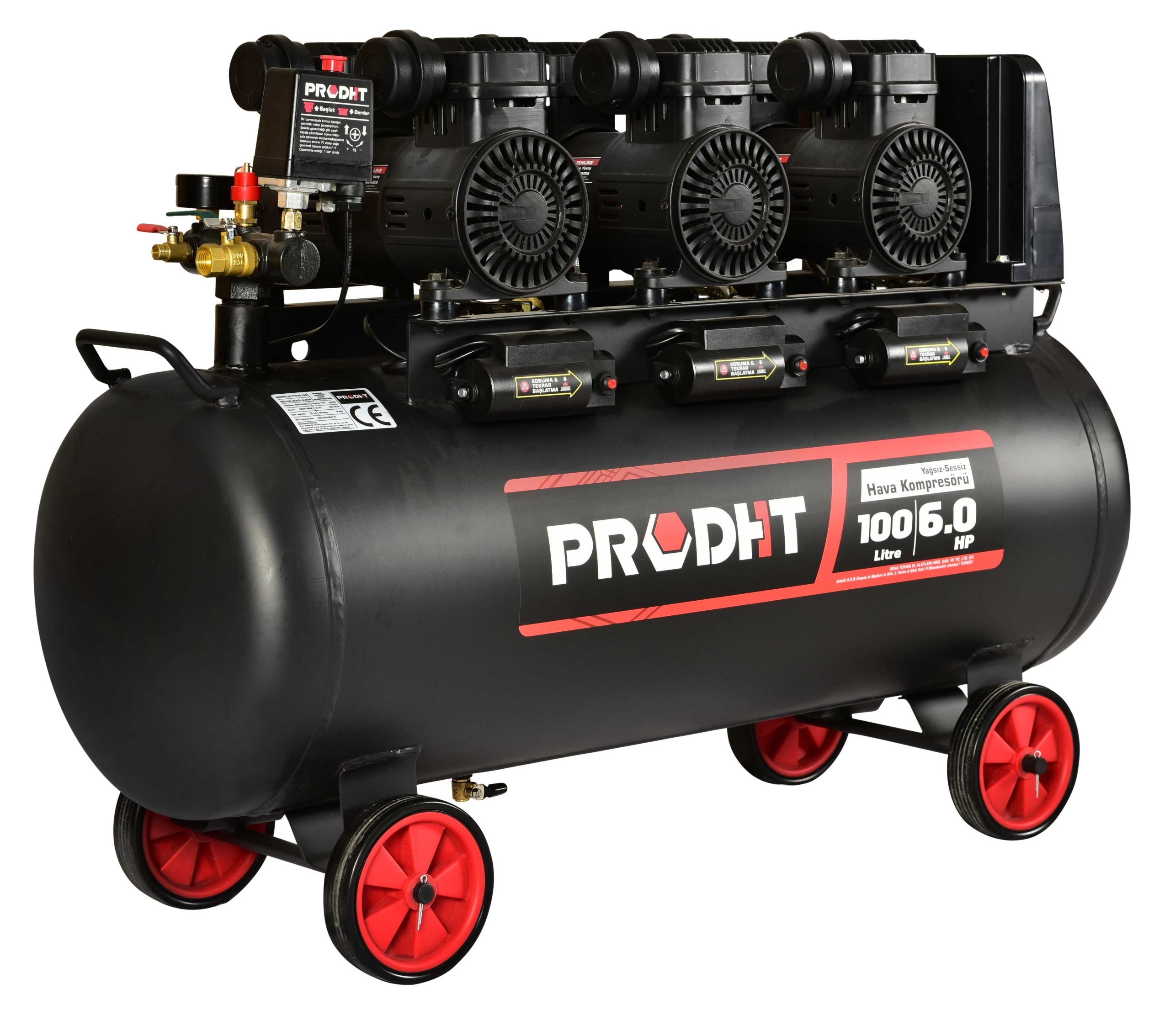 DHT 100L Hava Kompresörü Sessiz 1500W X 3 D17030100