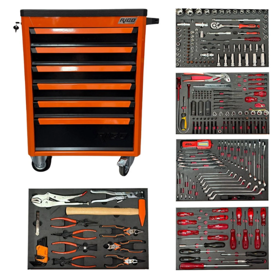 RICO 6 ÇEKMECELİ DOLU TAKIM ARABASI 285 PARÇA 025-TA0024