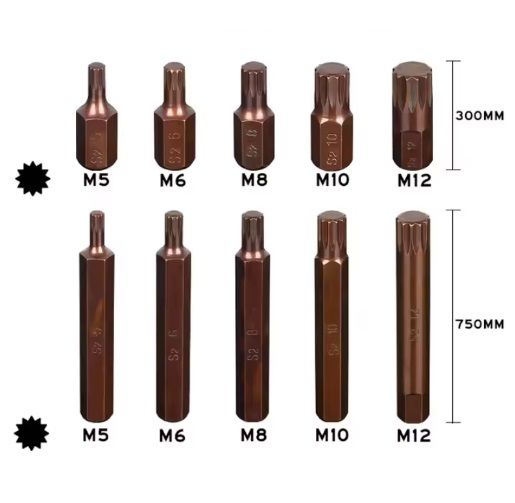 40 Parça Bits Uç Seti Torx Allen ve Spline (s2 Çelik Malzeme)