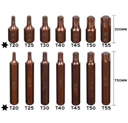 40 Parça Bits Uç Seti Torx Allen ve Spline (s2 Çelik Malzeme)