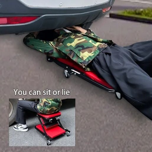 40'' Tabureli Tekerlekli Tamirci Kızağı (Araç Altı Yatma Tahtası)