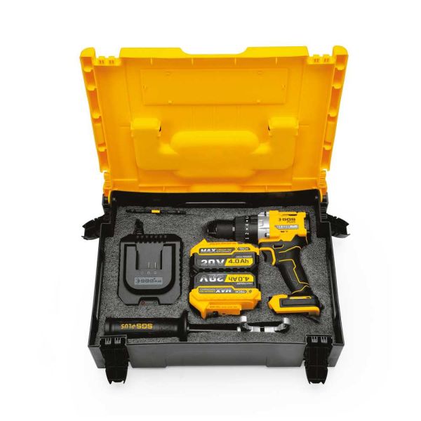 SGS 5533 DARBELİ MATKAP SETİ 20 VOLT 130 Nm Tork 2*4.0Ah (KÖMÜRSÜZ MOTOR)