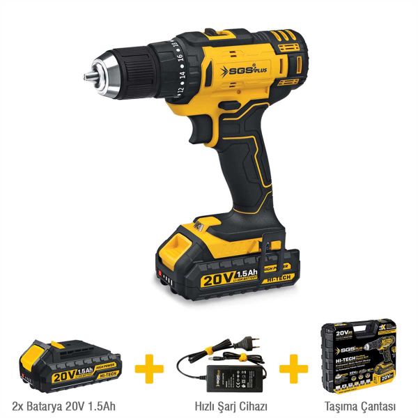 SGS 5249 AKÜLÜ VİDALAMA SETİ 20 VOLT (1.5Ah)