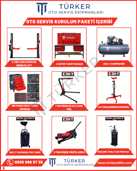Oto Servis Motor Mekanik Kurulum Paketi Full Paket
