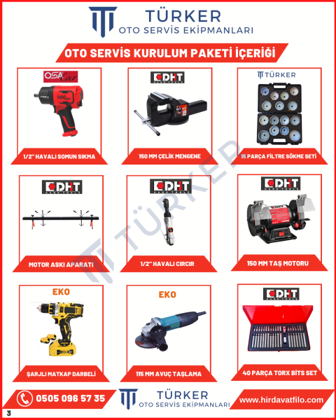 Oto Servis Motor Mekanik Kurulum Paketi Full Paket