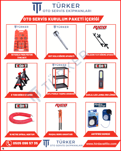 Oto Servis Motor Mekanik Kurulum Paketi Full Paket