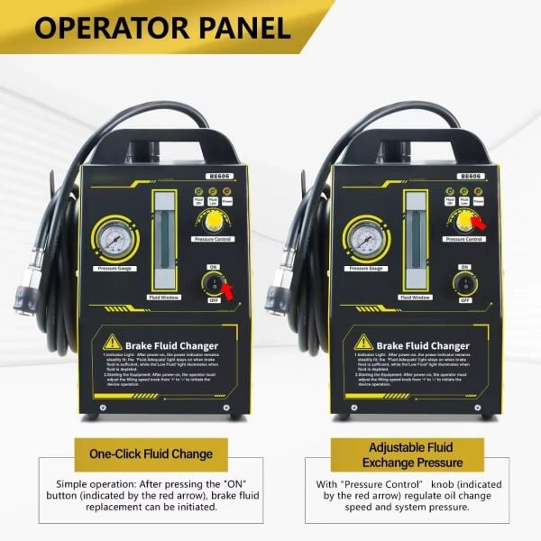 Fren Hidrolik Değişim Cihazı 220v ve 16 Parça Kapak Seti