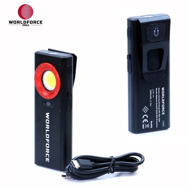 Mesafe Algılama Sensörlü Şarjlı Mini El Lambası COB+XG2 Ledli 1200 Lm (2000 mAh)